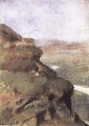 Edgar Degas Landscape with Rocky Cliffs oil painting artist